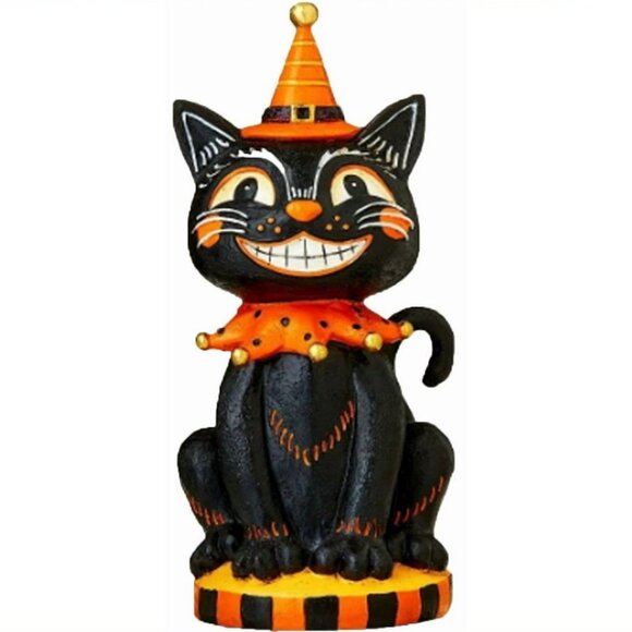 Retro Halloween black cat Statue Decor - Picture 6 of 6